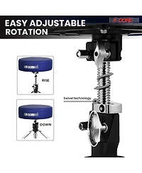 5 Core Drum Throne 4" Thick Padded Guitar Stool 441Lb Capacity 20-26" Adjustable Drummer Chair