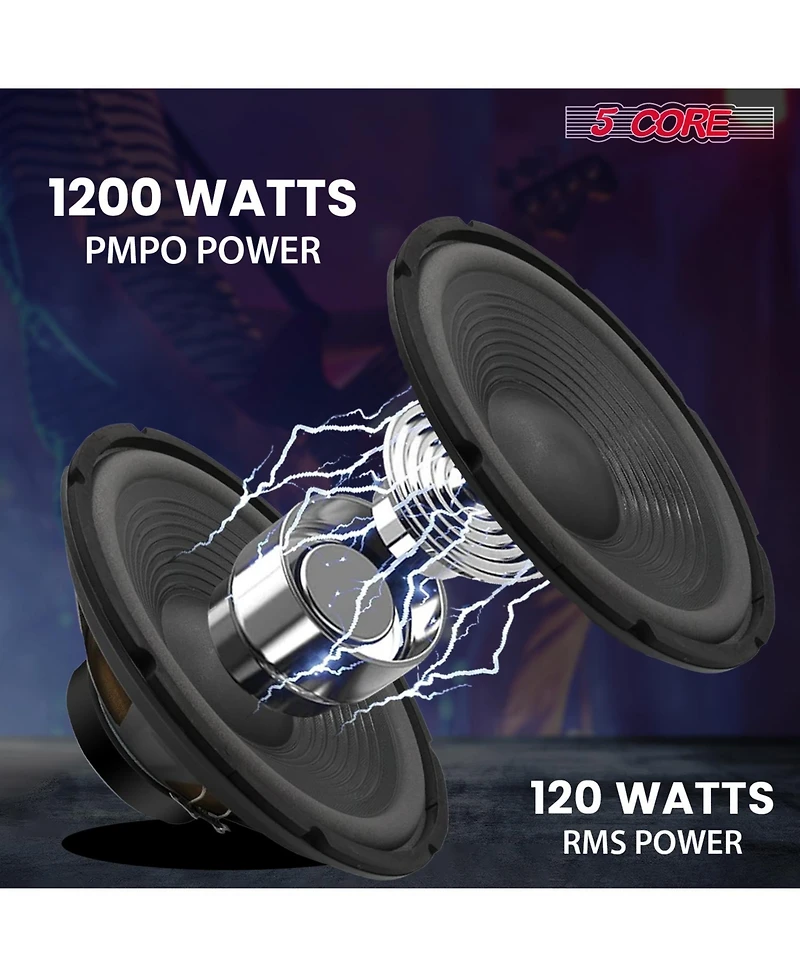 5 Core 12 Inch Guitar Amp Speaker Replacement 200W 8 Ohm Low Distortion for Electric Guitar Cabinets