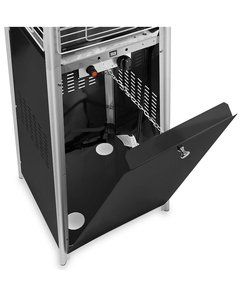 Casafield Outdoor Patio Heater with Dancing Flame Stainless Steel, Uses Standard 20lb Lp Propane Gas Tank