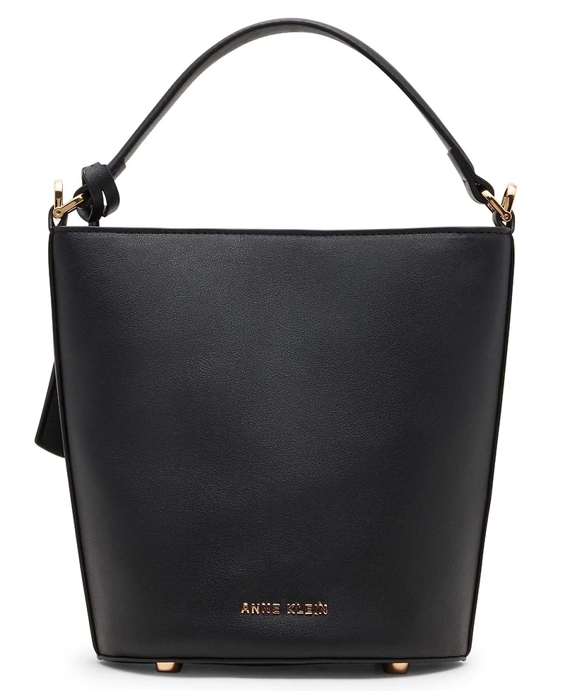 Anne Klein Small Lock Bucket with Convertible Strap
