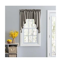 Ellis Curtain Stacey Lined 3" Rod Pocket High Quality Fabric Solid Color Window Swag Set 126"x63