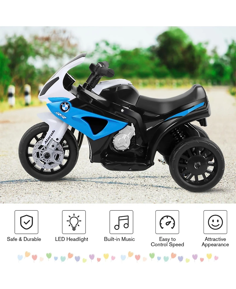 6V Kids 3 Wheels Riding Bmw Licensed Electric Motorcycle-Blue
