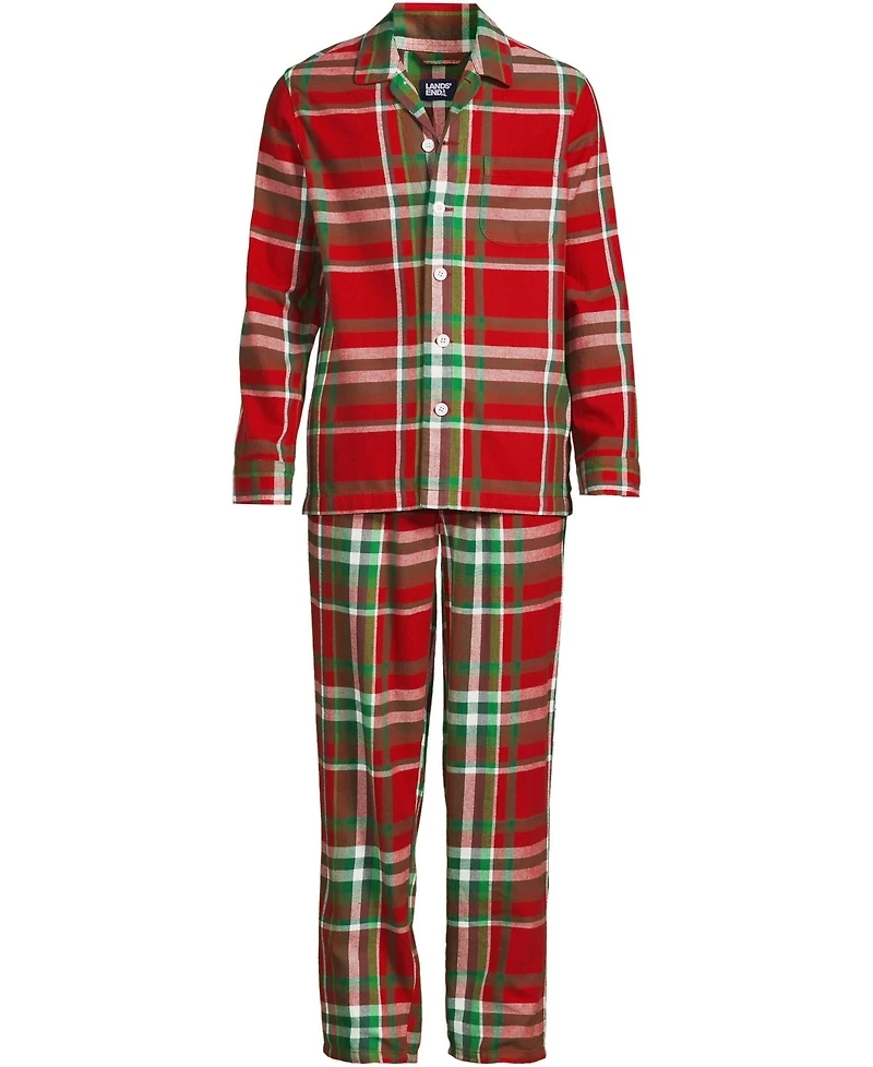 Lands' End Big & Tall Flannel Pajama Set