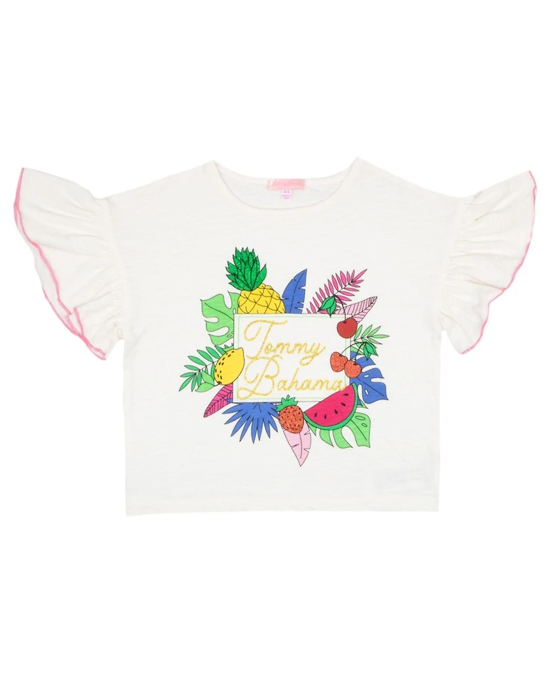 Tommy Bahama Girls 3 Piece Grpahic T-Shirt, Tank Top and Shorts Summer Set