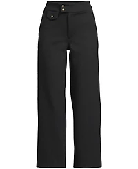 Lands' End Women's Ponte High Rise Straight Leg Crop Pants