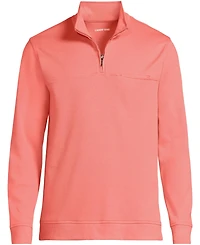 Lands' End Men's Long Sleeve Travel Kit Pique Quarter Zip Sweatshirts