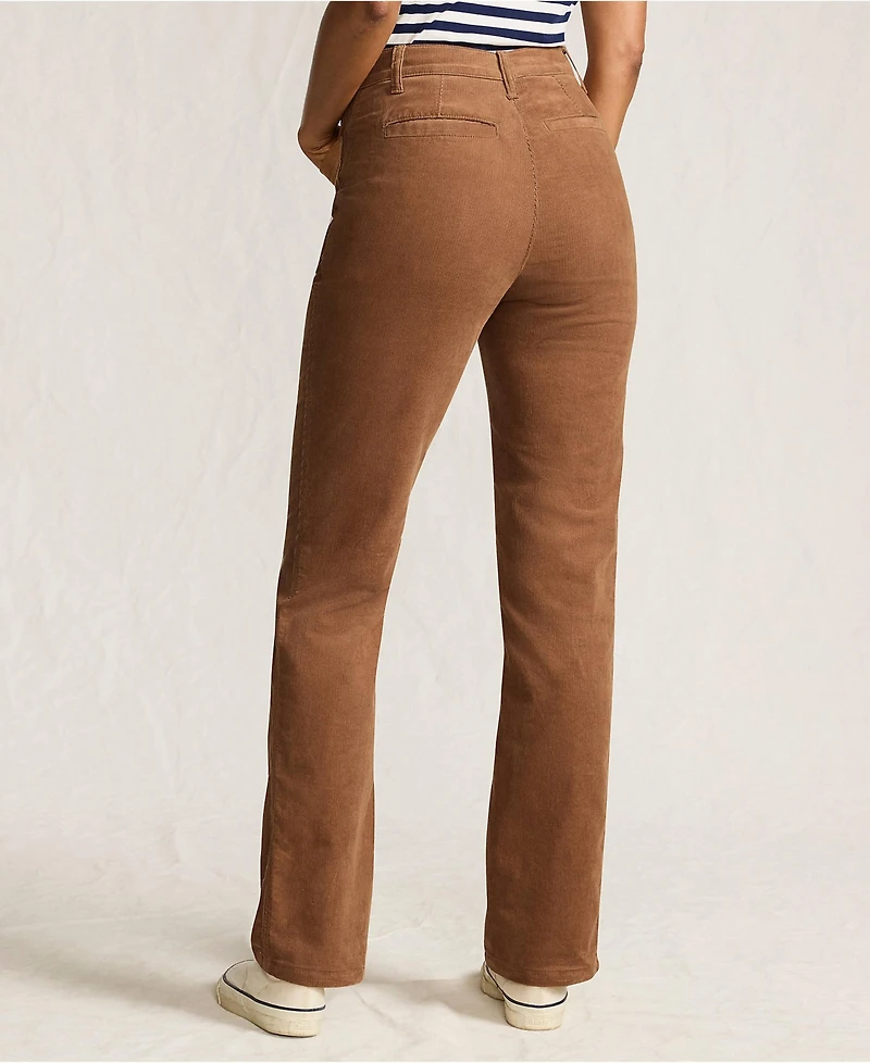 Lands' End Petite Corduroy High Rise Rail Straight Leg Pants