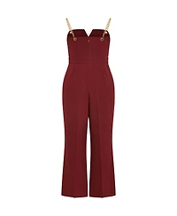 City Chic Women's Ann Chain Sleeveless Wide Leg Jumpsuit