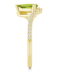 Macy's London Blue Topaz (1-1/20 ct. t.w.) and Diamond Ring (1/5 10k Yellow Gold