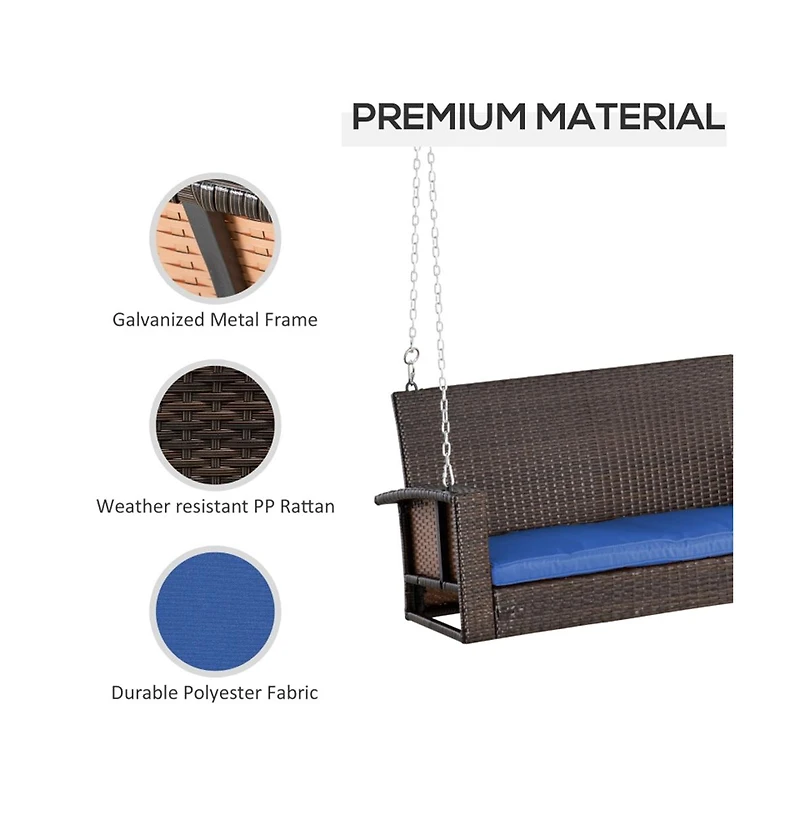 Cozy Patio Swing with Steel Frame for Durability