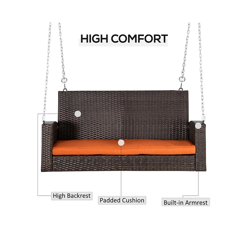 Slickblue Outdoor Swing Chair for Patio, Garden, or Backyard