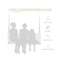 Slickblue Sturdy Patio Swing with Space for 2-3 People
