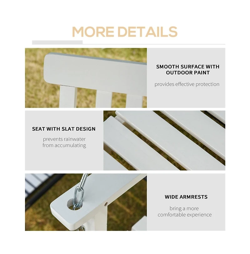 Slickblue Hanging Patio Swing for Relaxing Outdoors in Garden