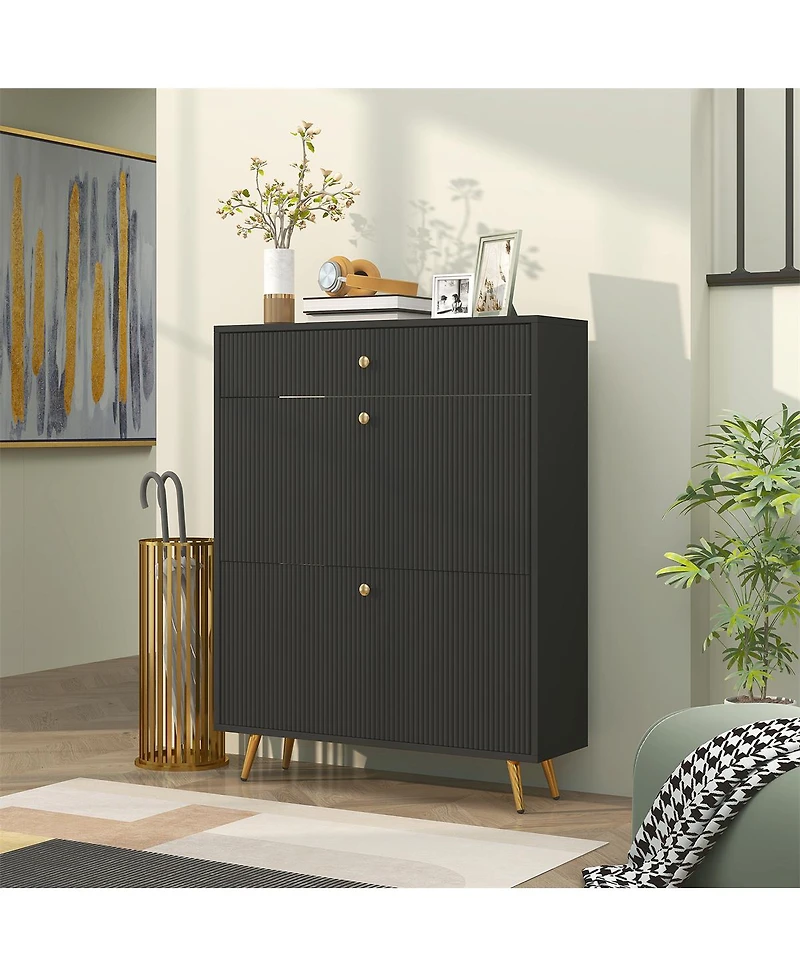 Shoe Cabinet for Entryway, Hallway, or Bedroom Storage