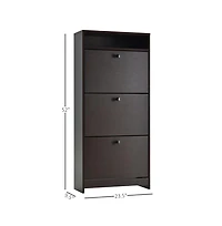 Slickblue Shoe Storage Cabinet with Drawers and Adjustable Design