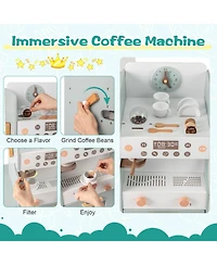 Mecale Wooden Kids Grocery Store Playset Pretend Play Supermarket