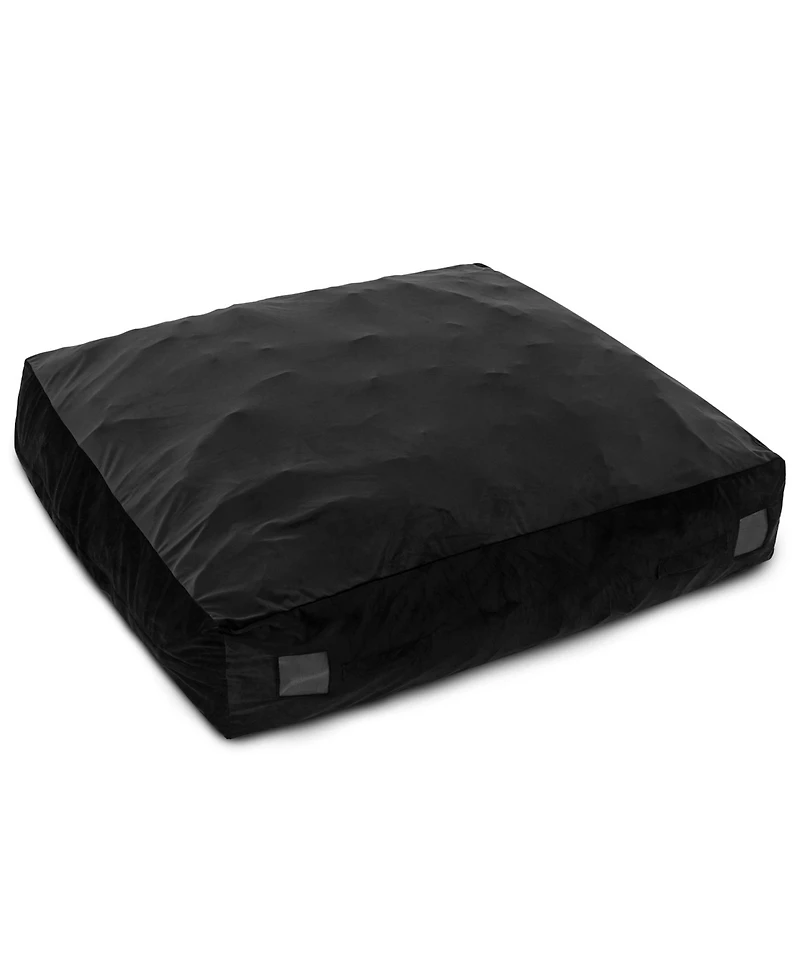 Sugift 57 x 57 Inch Crash Pad Sensory Mat with Foam Blocks and Washable Velvet Cover-Black