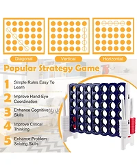 Sugift Jumbo 4 in a Row 4-to-Score Giant Game Set-White