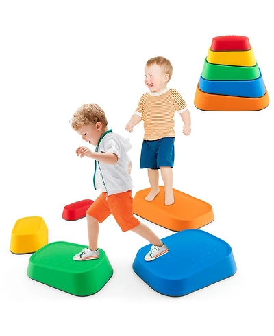 Stepping Stone for Kids 5Pcs Non-Slip Toddler River Stone Set