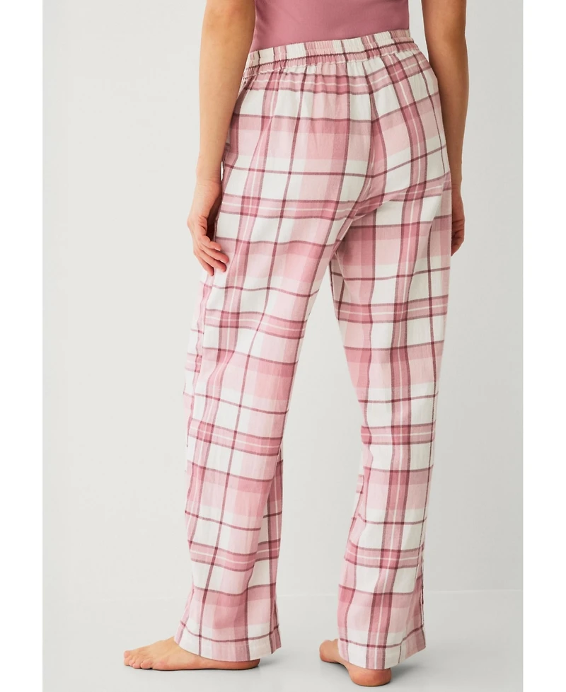 ellos Women's Plus Flannel Sleep Pant With Drawstring Waist