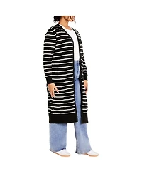 City Chic Women's Josie Stripe Cardigan.