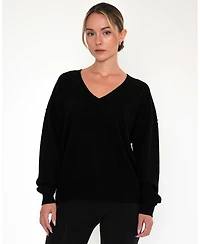 Rebody Active Women's Nora V Neck Cashmere Sweater