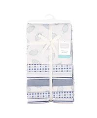 Hudson Baby Cotton Flannel Receiving Blankets 7-Pack Bundle, Little Sea Turtle , One Size