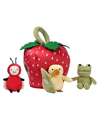 Lambs & Ivy Strawberry Soft Plush Interactive Play Set with Stuffed Animal Toys
