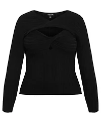 City Chic Women's Kaleigh Knit Sweater