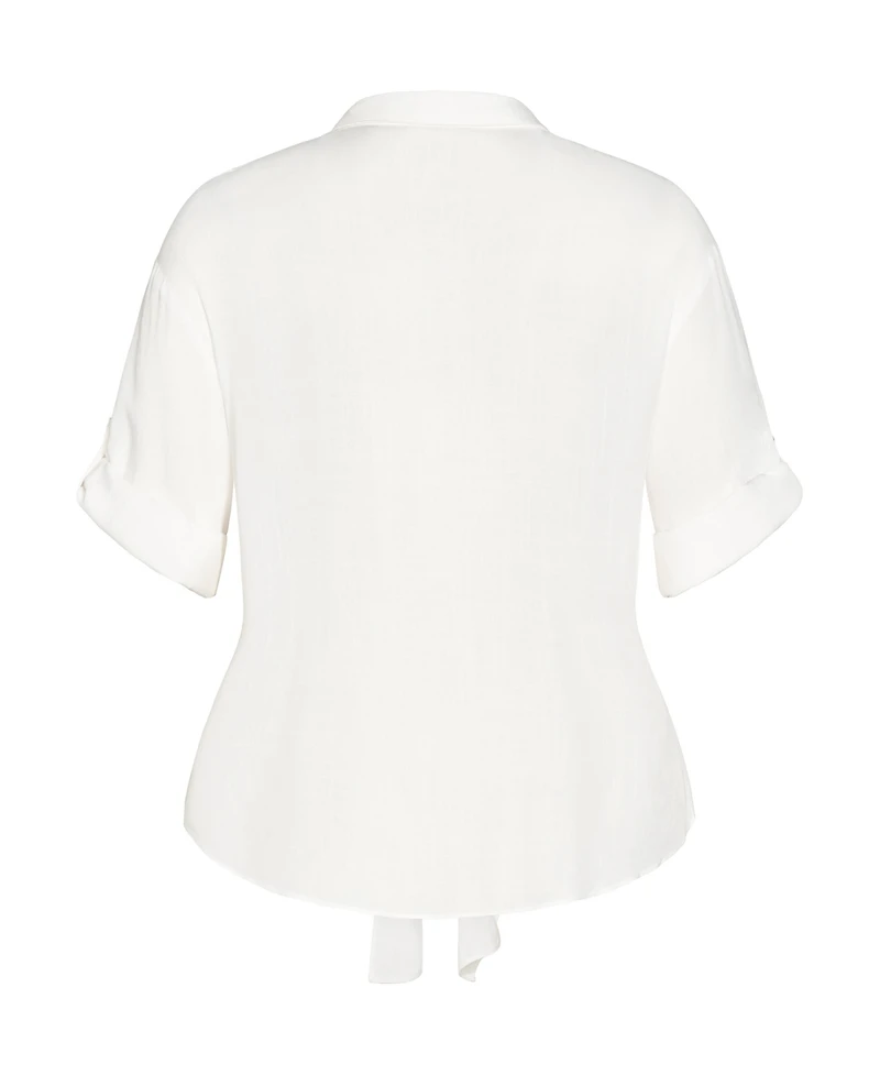 City Chic Plus Tropical Tie Top