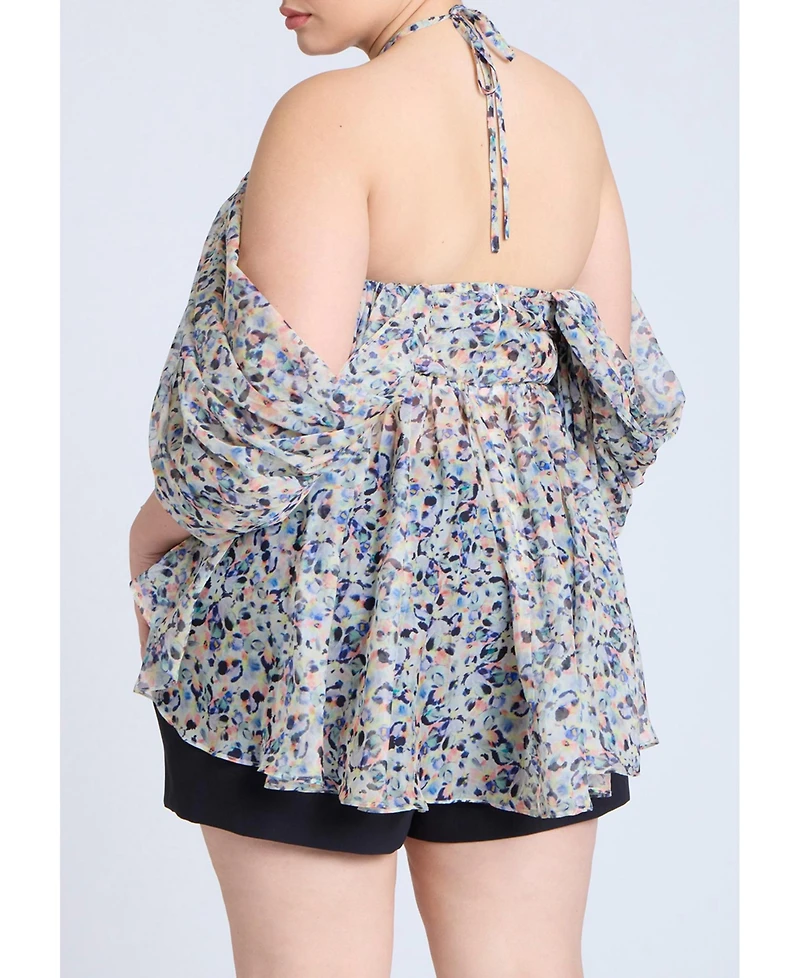 Eloquii Women's Dramatic Off The Shoulder Top