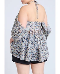 Eloquii Women's Dramatic Off The Shoulder Top