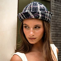 Brunna.co Olive Sailor Hat in Black Tweed