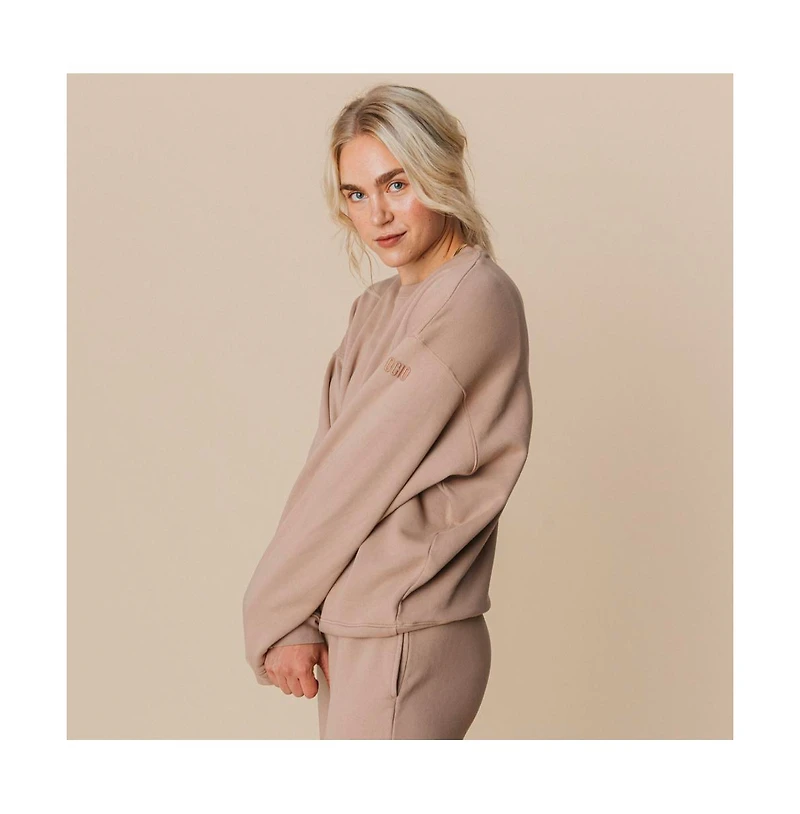 Ocio Women's Organic Cotton Teddy Oversized Crewneck