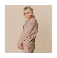 Ocio Women's Organic Cotton Teddy Oversized Crewneck
