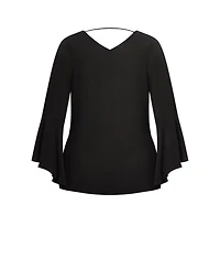 City Chic Women's Bell Sleeve Top