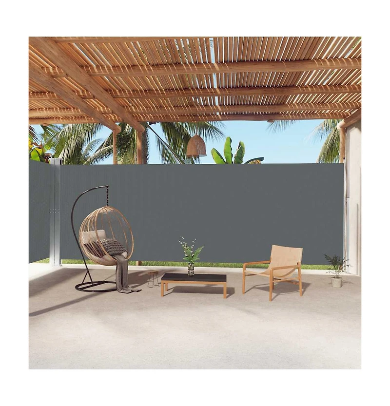 Retractable Side Awning Anthracite 86.6"x393.7"