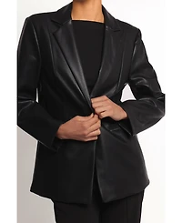Petal and Pup Women's Jamie Faux Leather Blazer