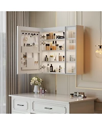 Slickblue Led Bathroom Cabinet with 8 Shelves and Smart Display