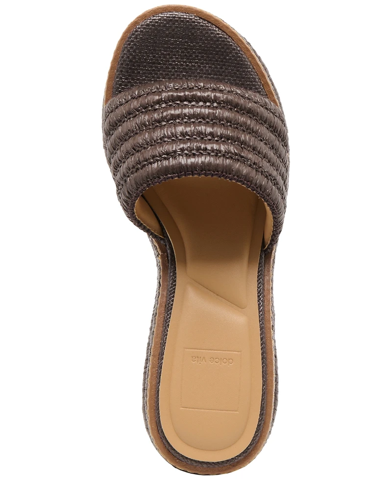 Dolce Vita Women's Throne Platform Raffia Wedge Sandals