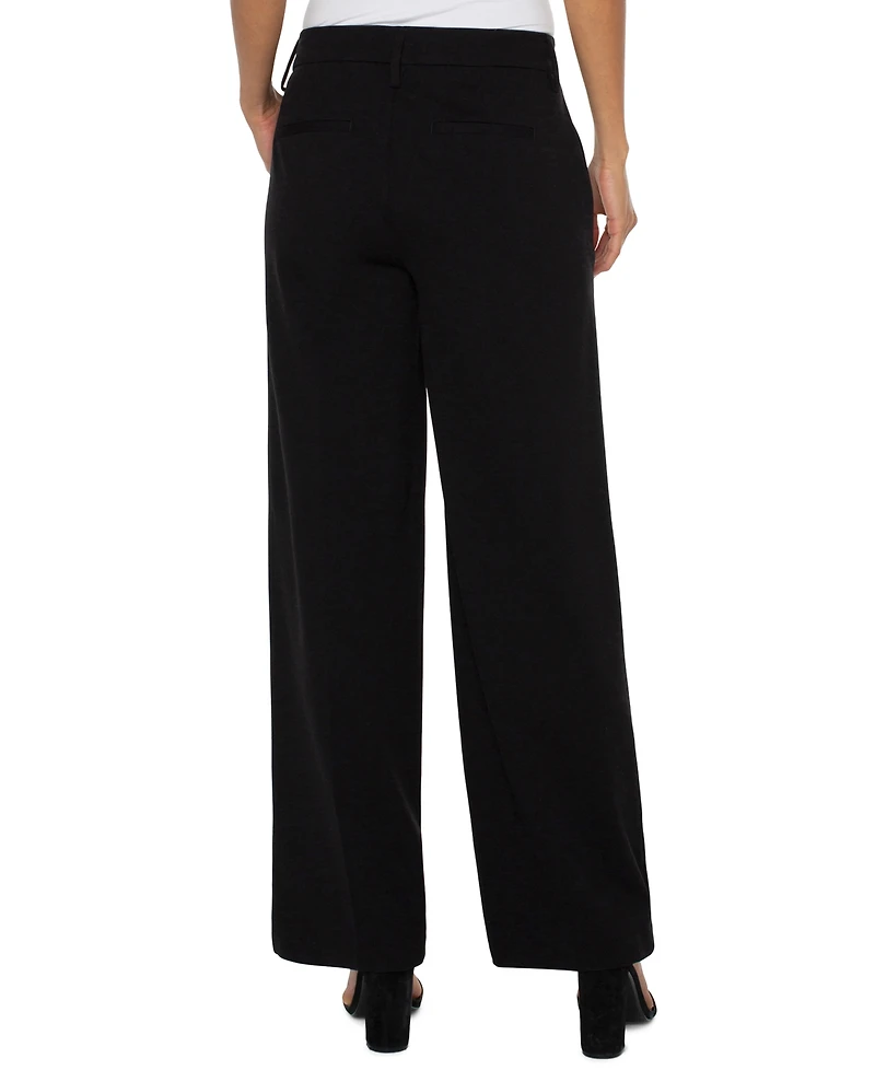 Liverpool Los Angeles Petite Kelsey Wide-Leg Trousers