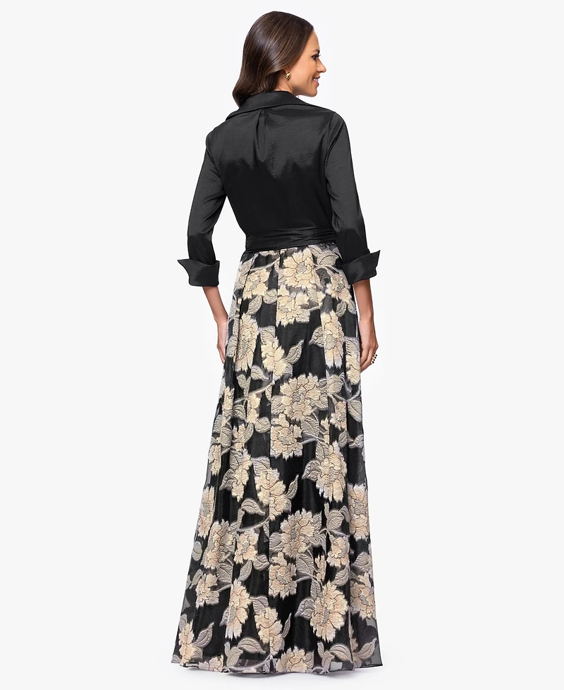 Betsy & Adam Women's Collared Long-Sleeve Shirt Dress