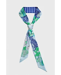 Jessie Zhao New York Silk Skinny Scarf Jungle Party