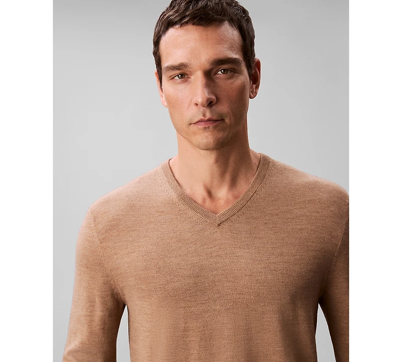 Calvin Klein Men's Merino Wool Blend V-Neck Sweater