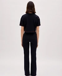 Pcfg Women's Cotton Stitch Detail Cropped T-Shirt