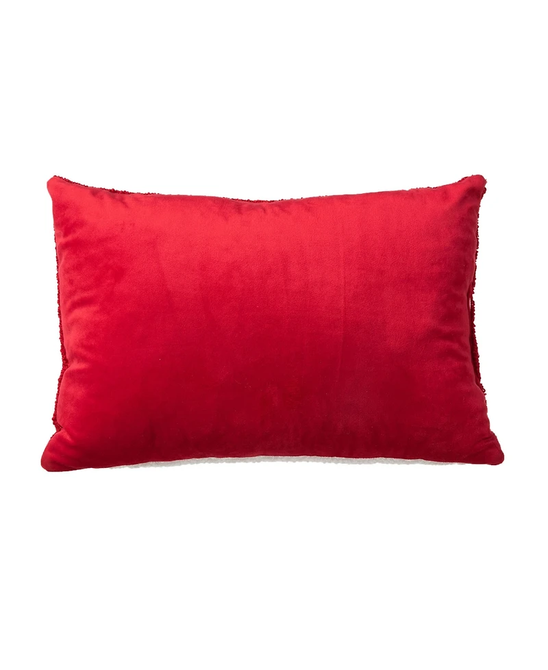 Glitzhome Christmas Gingerbread Man Shaped Pillow, 15" x 11"