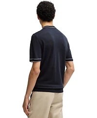 Boss by Hugo Men's Linen-Blend Knit Sweatshirt