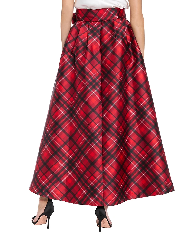 Muse Women's High-Low Plaid Pattern Skirt
