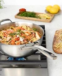 Calphalon Premier Stainless Steel 4.5 Quart Chef's Pan with Lid