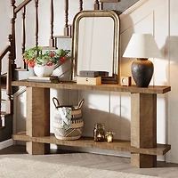 Tribesigns 71-Inch Long Console Table for Entryway, Wooden Sofa Table Behind Couch